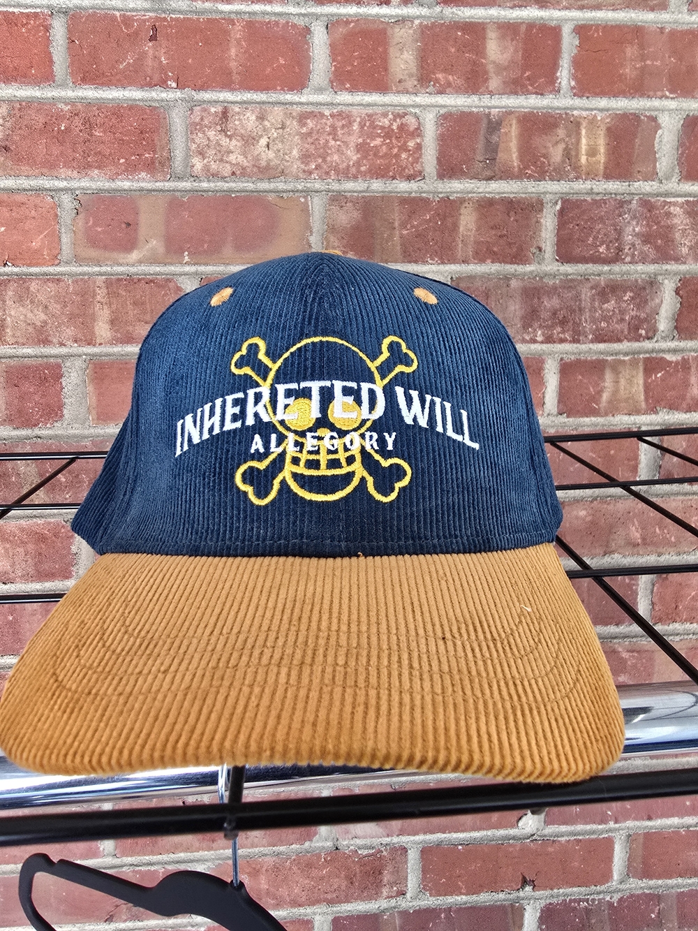 Inherited Will Allegory Two-Tone Corduroy Cap - Navy & Tan